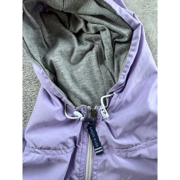 Charles River Womens Hooded Anorak Pullover Jacket‎ Size Large Purple Gorpcore - Picture 2 of 8